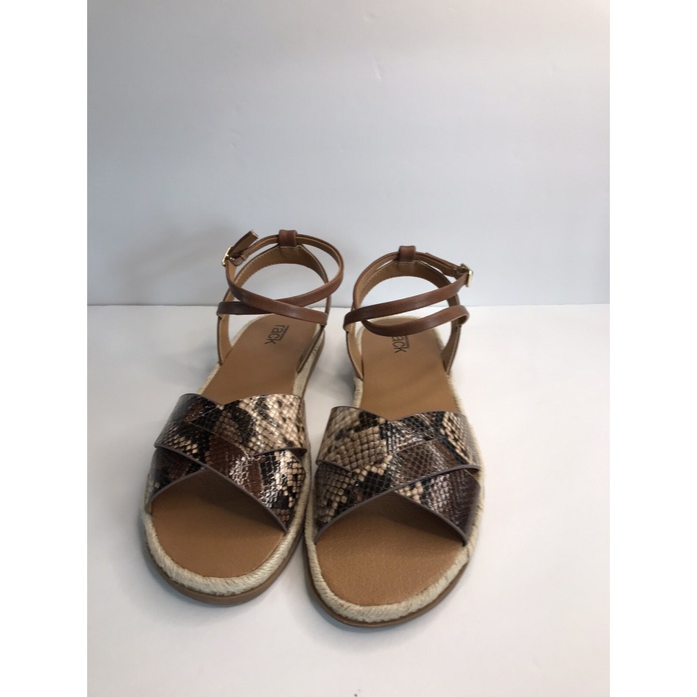Nordstrom‎ Rack RKPOLLY tan snake slip on flats 7.5M